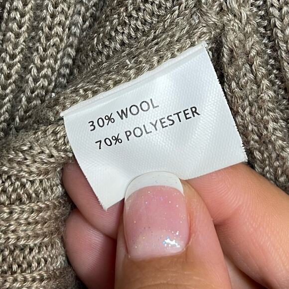 Missoni Chunky Ribbed Tan Wool Blend Wing Flap Italian Top Shirt Size Large - Picture 6 of 7